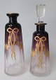 German perfume 
flacons. around 
1890. Ludwig 
Moser, 
Karlsbad. 12 
sided conical 
clear and 
purple ...