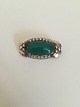 Georg Jensen 
Sterling Silver 
Brooch No 223 
with Green 
Agate. From 
after 1945. 
Measures 4 cm 
...