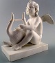 Antique Royal Copenhagen biscuit figure. Cupid, angel. 
