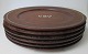 6 Service 
plates in Wenge 
wood, 
Erenreich, 
1960'. Denmark. 
Inlaid with 
names: K. BP. 
Dia .: 27.2 ...