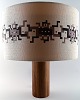 Uno & Östen Kristiansson for Luxus. Modern Scandinavian design table lamp in 
rosewood.
