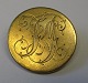 Gold plated 
coin Brooch, 
19th century. 
With initials: 
JKJ. Done on 1 
Skilling Danish 
from 1771. ...