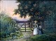 Brasen, Hans 
Ole (1849 - 
1930) Denmark: 
Mother and 
child. Evening. 
Oil on canvas. 
Signed .: HO 
...