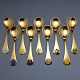 Georg Jensen year spoons of gilt sterling silver