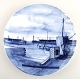 Lars Swane 
unique plate 
for Royal 
Copenhagen. 
Hand painted.
Sletten havn 
(harbour/port), 
...