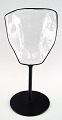 Erik Höglund for Kosta Boda, sculpture in art glass with stand in wrought iron.