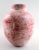 Jens Thirslund (1892-1942) Unique Kähler vase decorated with reddish glaze.