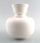 Wilhelm Kaage, Gustavsberg, pottery vase in white glaze.
