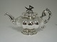 Teapot. Silver 
(830). Ole 
Peter Ørsnes. 
Aalborg. 
Produced 
between 1838 - 
1869. Height 12 
cm .