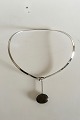 Georg Jensen Sterling Silver Torun Neckring No 168 with Pendant No 129