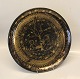 3052-1276 The 
Seasons - 
Winter 27,5 cm, 
gold on black 
Bjorn Wiinblad 
Nymolle Denmark 
faience and ...