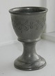 Egg cups in 
pewter with 
simple 
decoration on 
the bowl. Made 
in the early 
20th century. 
Is in ...
