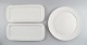 Rosenthal, large round platter and 2 squared dishes in white porcelain.