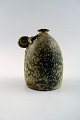 Arne Bang. Keramik vase med bladværk. 
Stemplet AB . Number 8.