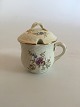 Royal 
Copenhagen 
Frijsenborg 
Mustard Cup 
with Lid No 
1594. Creme 
colored with 
flower motifs 
...