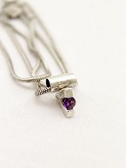 Rauff sterling silver necklace  with pendant with amethyst