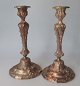Pair of 
Napoleon III 
bronze 
candlesticks, 
19th century. 
France. Cast 
with scrolls, 
flowers and ...