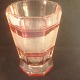 German glass 
mug octagonal
With red 
overlay glass
with text: Bad 
witte steady 
und ...