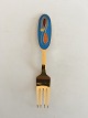 A. Michelsen 
Christmas Fork 
1992 In Gilded 
Sterling Silver 
with Enamel