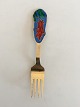 A. Michelsen 
Christmas Fork 
1994 In Gilded 
Sterling Silver 
with Enamel