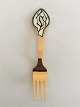 A. Michelsen 
Christmas Fork 
1997 In Gilded 
Sterling Silver 
with Enamel