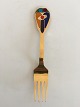 A. Michelsen 
Christmas Fork 
2000 In Gilded 
Sterling Silver 
with Enamel