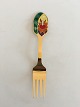 A. Michelsen 
Christmas Fork 
2001 In Gilded 
Sterling Silver 
with Enamel