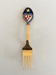 A. Michelsen 
Christmas Fork 
2003 In Gilded 
Sterling Silver 
with Enamel