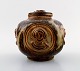 Royal Copenhagen Jais Nielsen lidded vase in stoneware, sung glaze.
