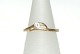 Gold ring with white stones 14 Karat