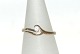 Elegant gold ring with white stones, 8 Karat