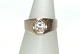 Gold ring with zirconia