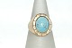 Gold ring with 
light blue 
stones 14 Carat
Stamp: 585
Size: 55 / 
17.51 mm.
None or ...