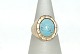 Gold ring with 
light blue 
stones 14 Carat
Stamp: 585
Size: 56 / 
17.82 mm.
None or ...