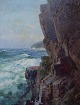 Peder Knudsen: Coastal scene from Bornholm. 1920 s. Oil on canvas.
