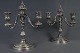 Candlesticks, 
silver plate, 
h: 23 cm