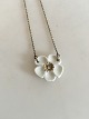 Royal Copenhagen Necklace with Flower Pendant in Porcelain