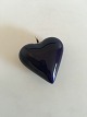 Royal Copenhagen Royal Navy Blue Heart Pendant in Porcelain