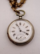 Silver pocket watch with key winding sold