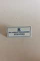 Royal 
Copenhagen 
Dealer 
Advertising 
Sign 
"Stoneware".
Measures 14cm 
x 6,5cm.