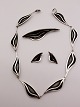 Silversmith 
Rudolf Andresen 
Aabenraa 
jewelery 
sterling silver 
comprising a 
necklace 39 cm. 
...