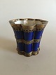 Royal Copenhagen Large Margrethe Cup with Sterling Silver mounting by Anton 
Michelsen