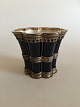 Royal Copenhagen Large Margrethe Cup with Sterling Silver mounting by Anton 
Michelsen