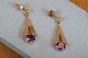 Gold earrings 
with faceted 
amethysts. 
Stamped 585 
PRJ. Str.: 2,2 
cm. Art. No. 
114