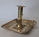 Antique Danish 
candlestick in 
brass, 19th 
century. Height 
.: 11 cm. 16 x 
14 cm.