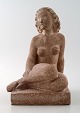 Art Deco Female Figure in sandstone by Just Andersen. 
