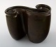 Bronze patinated organic vase by Just A.
Rare vase in diskometal from Ib Just Andersen