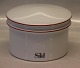 B&G - 553 SILD - Lidded box for herrings 8 x 14 cm Red line Bing & Groendahl 
White Dinnerware, Magnussen