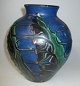 Herman A. 
Kähler vase, 
around 1920, 
Næstved, 
Denmark.
Decorated with 
flowers. With 
blue, black, 
...