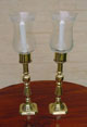 English 
candlesticks 
approx. 1860. 
New glass and 
holders
